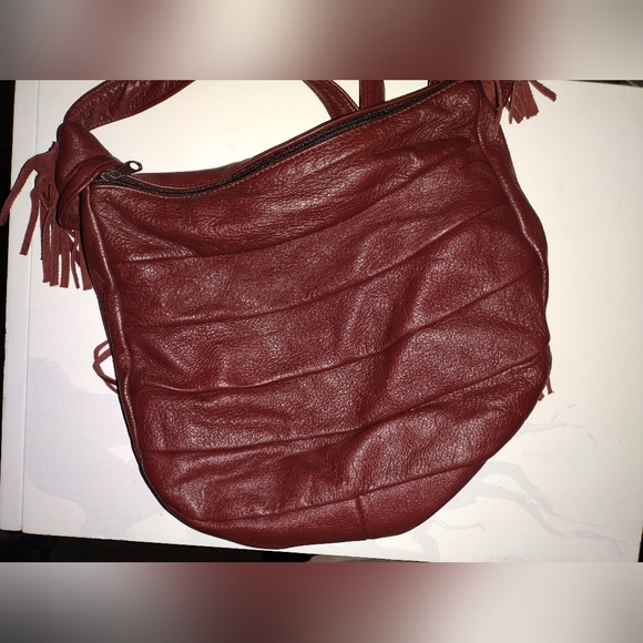 Leather Hobo Tassel Purse - Picture 7 of 8